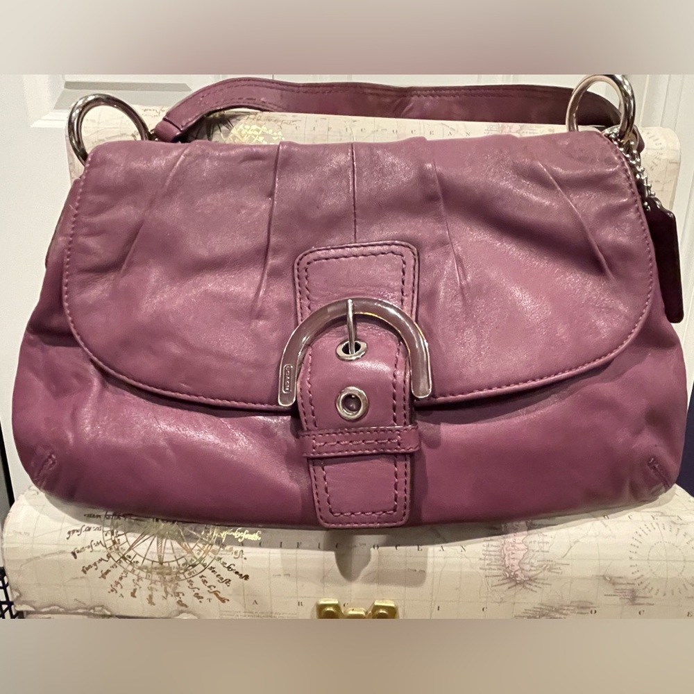 Purple Coach Shoulder Bag